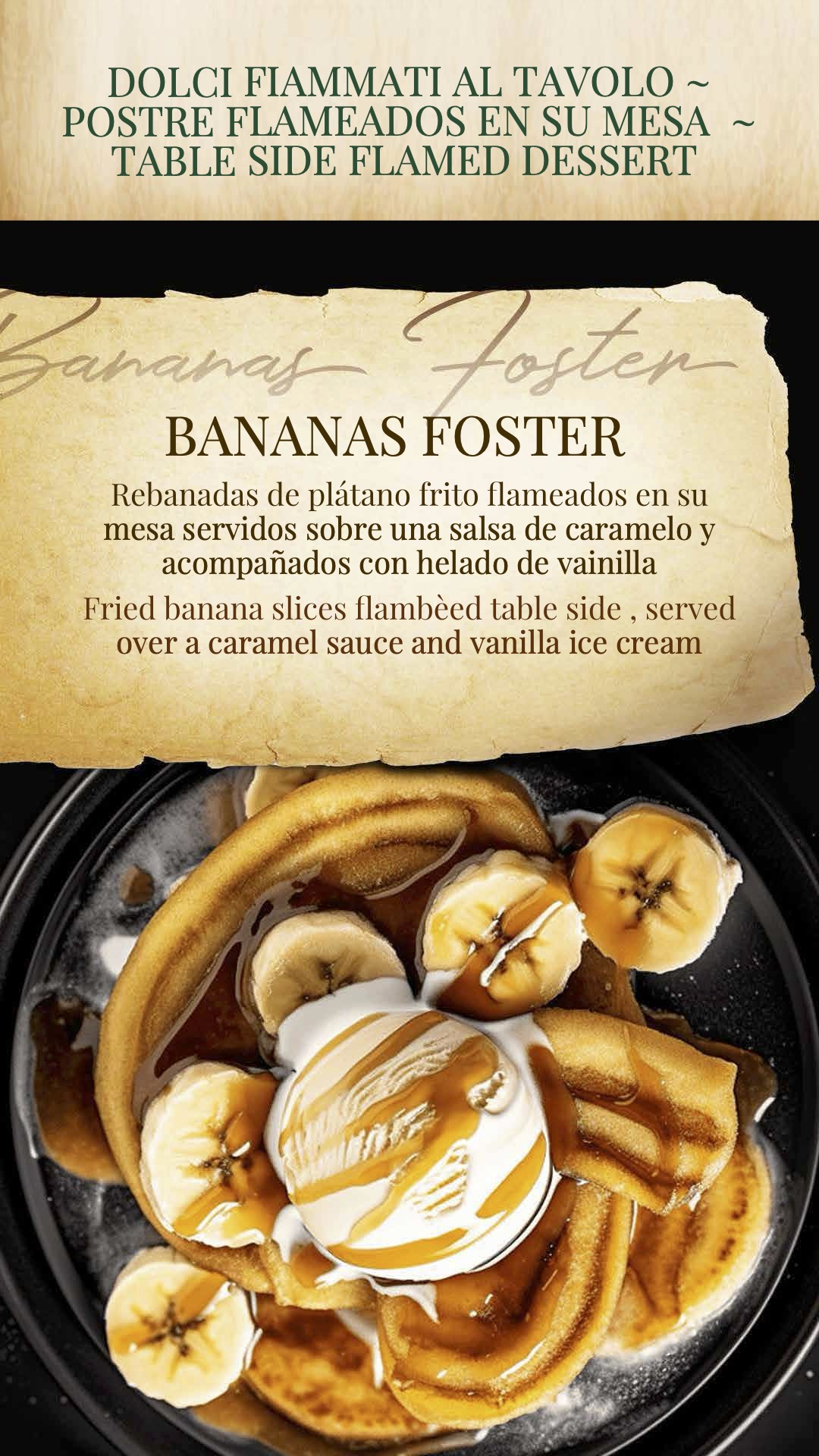 Menu de postres